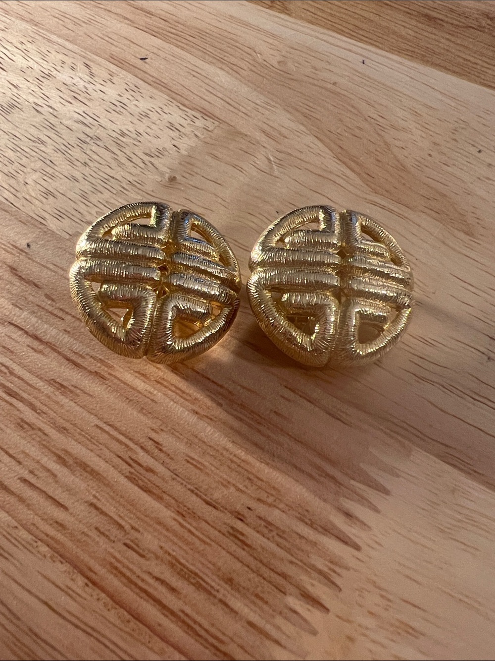 Vintage Givenchy earrings Round Textured Statement Earrings - mint condition